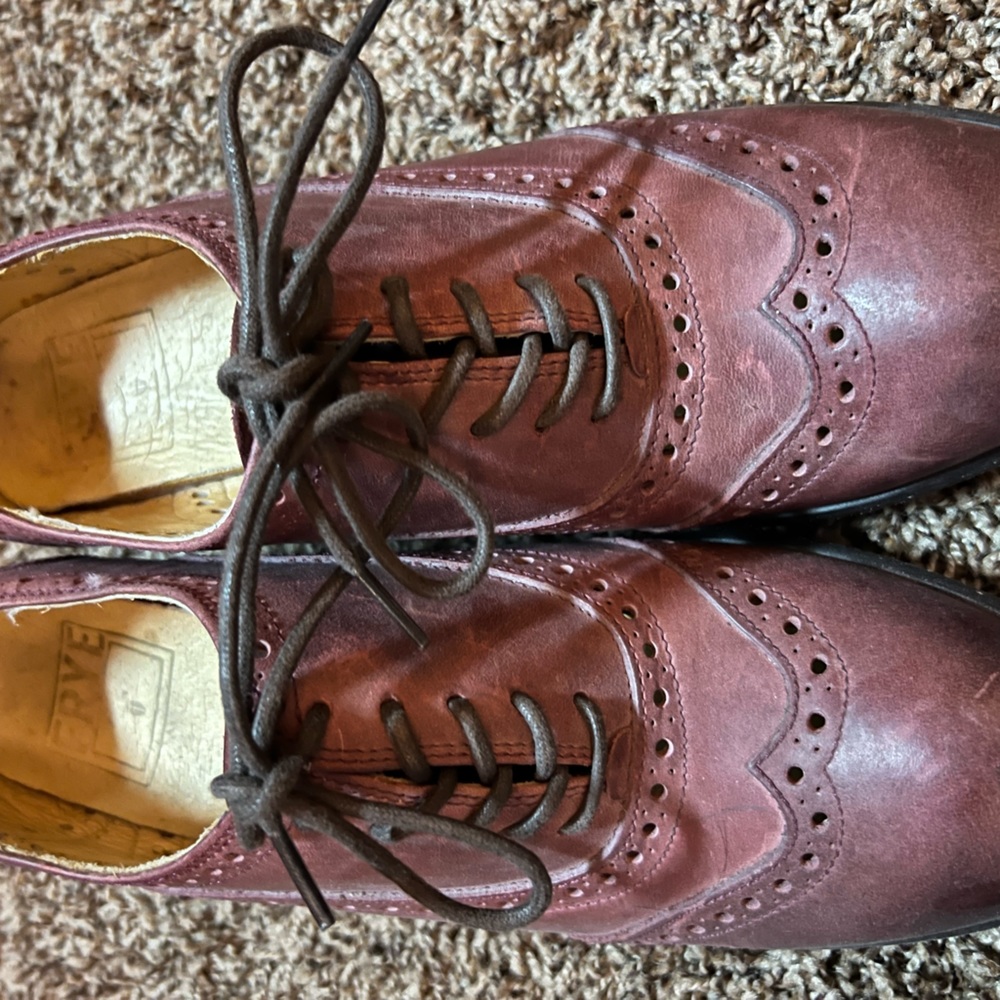 Burgundy Frye Maggie oxfords on hold